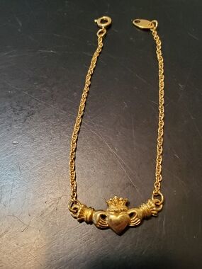 Faux Gold Claddagh Bracelet Women Jewelry